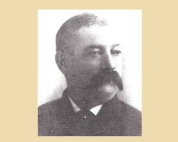 Book cover titled “The Samuel Robert Kaufman Family of Marquette” by Michael S. Nyquist, featuring a sepia-toned portrait of a man with a mustache and suit, centered below the title text.